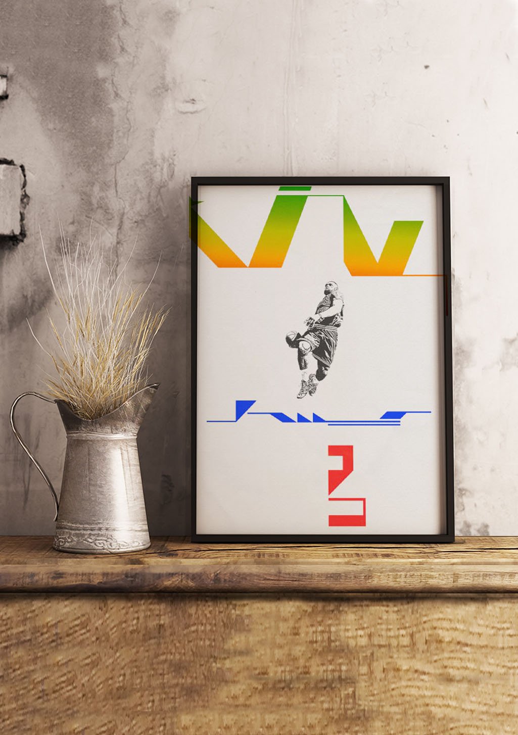 Art abstrait avec une figure centrale, couleurs vives, formes géométriques