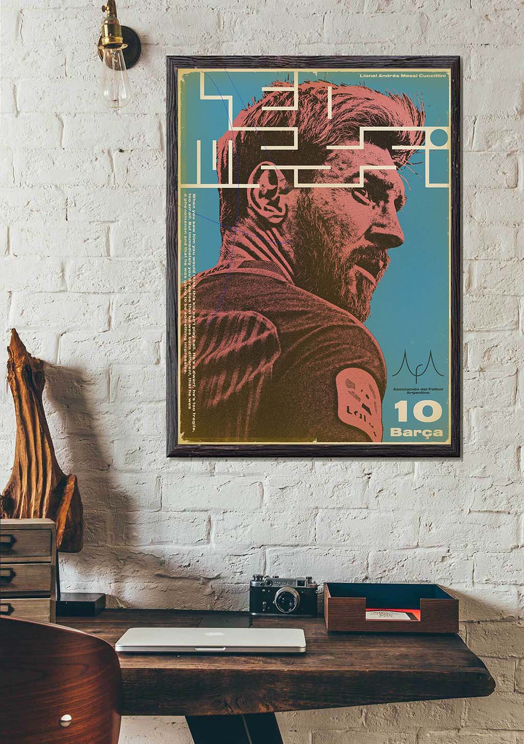 Poster de football Lionel Messi Barça 10