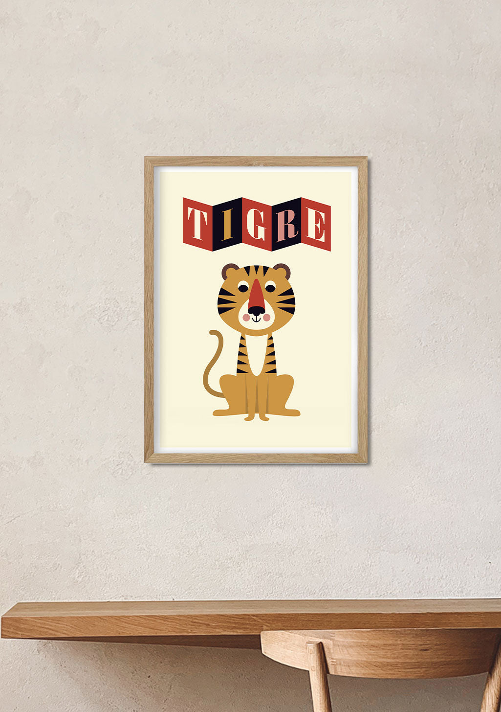 Tigre dessin animé sous bannière TIGEE