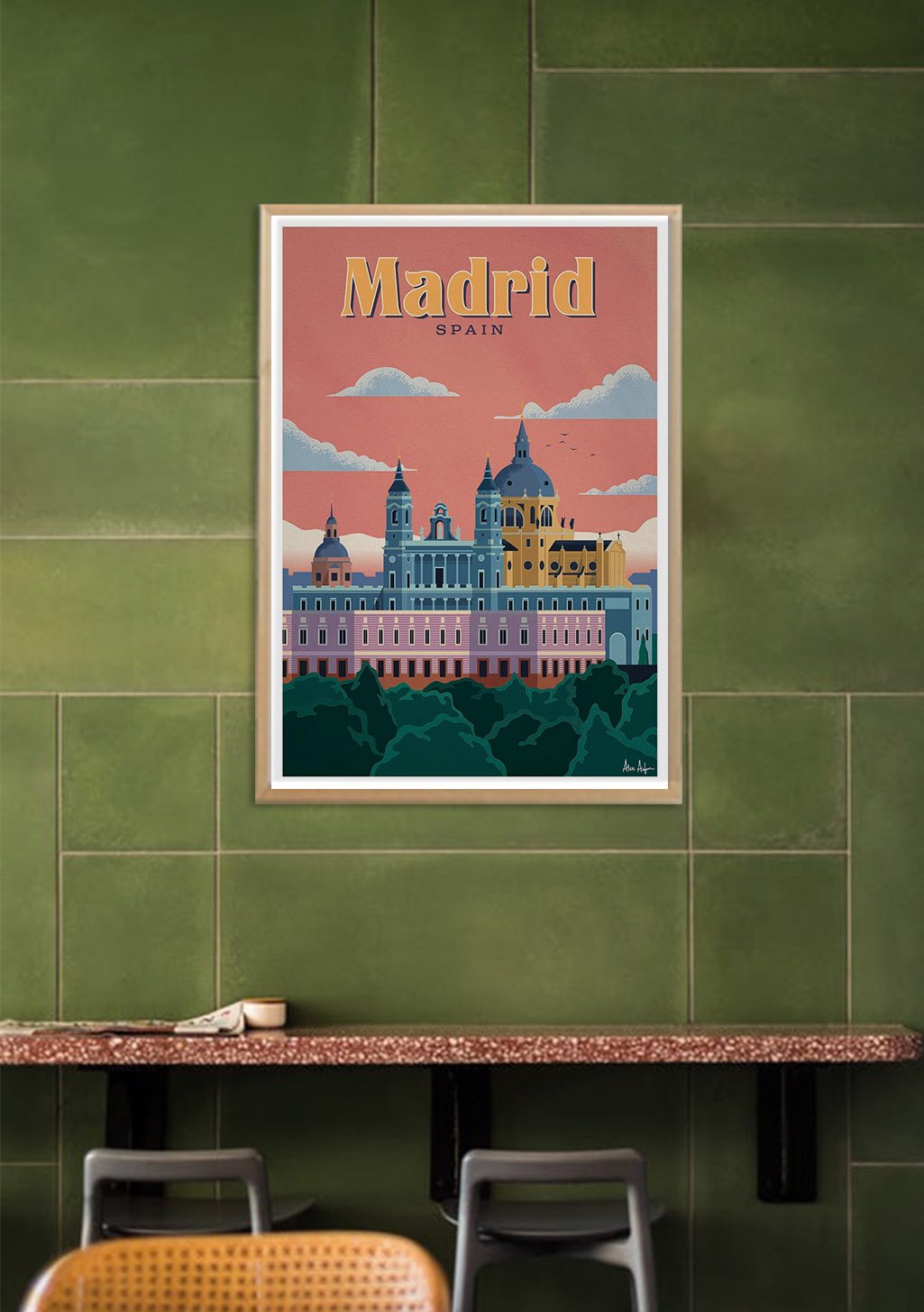 Poster Madrid Espagne Ville Paysage