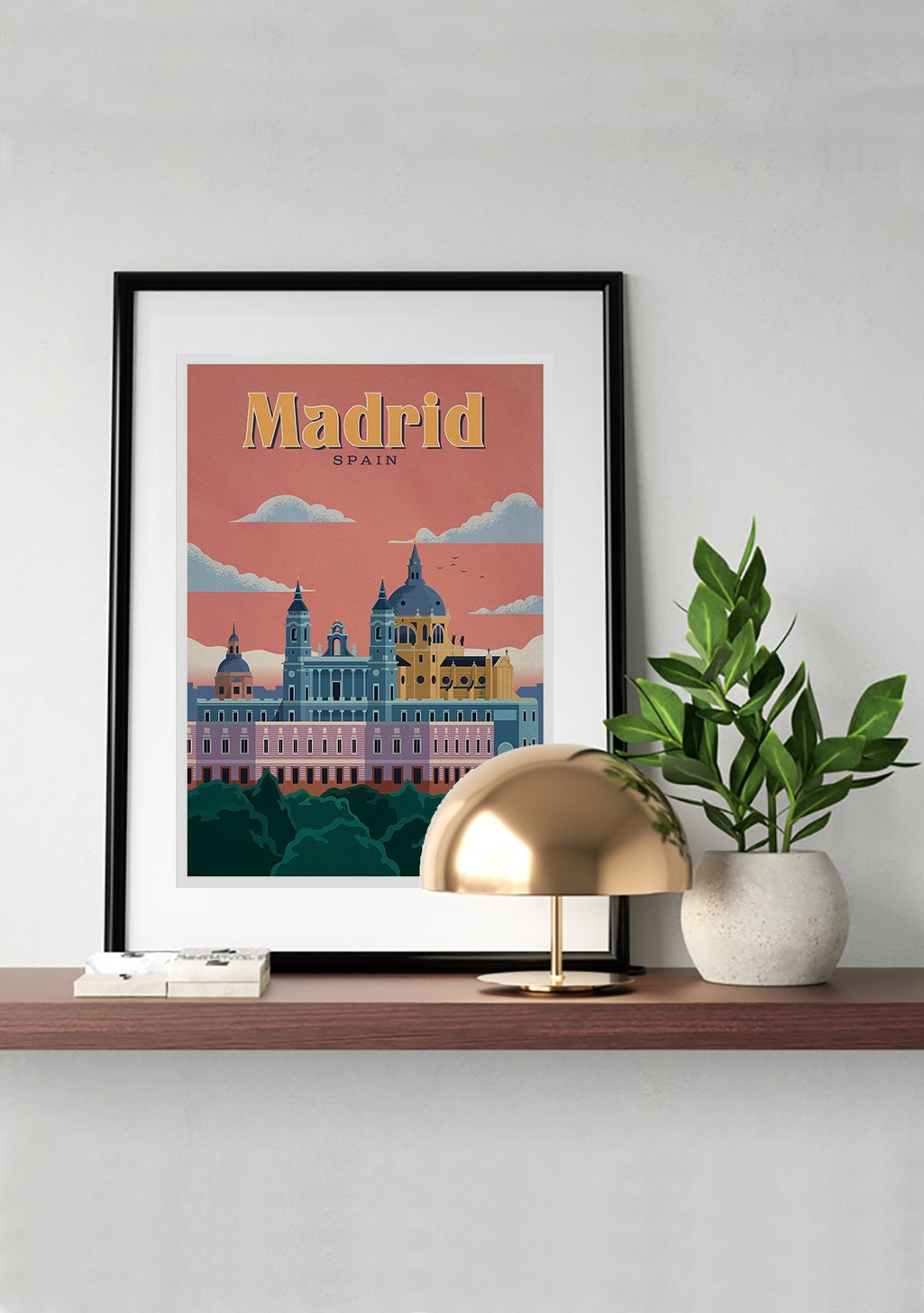 Poster Madrid Espagne Ville Paysage