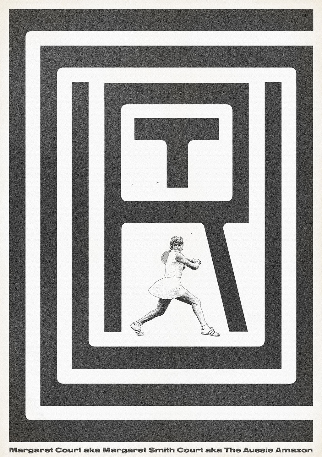 Tennis, Margaret Court, Australie, Amazone, Sport, Noir et blanc, Graphique, Carré, Sportif, Tennis de table, Sportif, Tennis