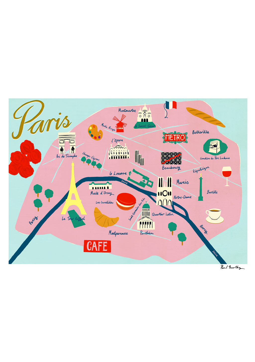 affiche-paris-paul-thurlby-map-de-paris-1