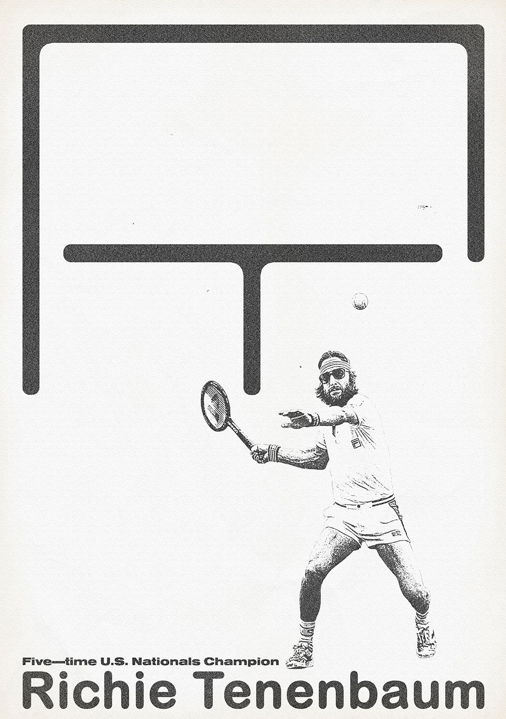 Tennis, Champion, Richie Tenebaum, Poster, Tennis, Sport, Vintage, Noir et blanc, Tennis, Champion, Tennis, Tennis