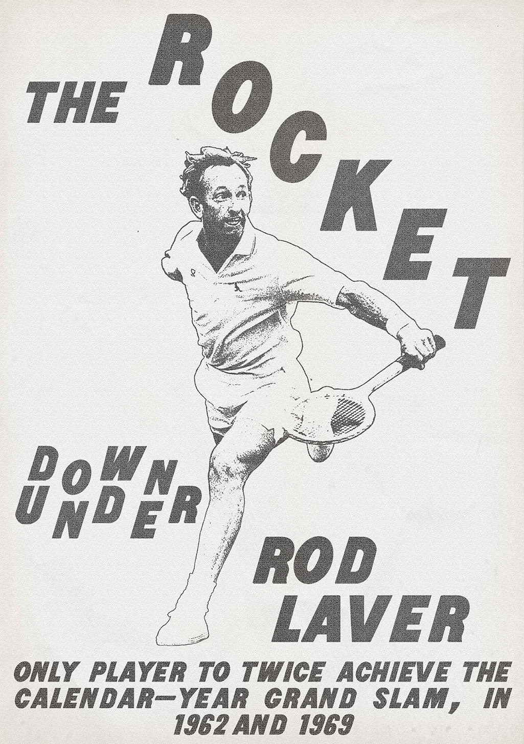 Affiche de tennis Rod Laver Grand Chelem