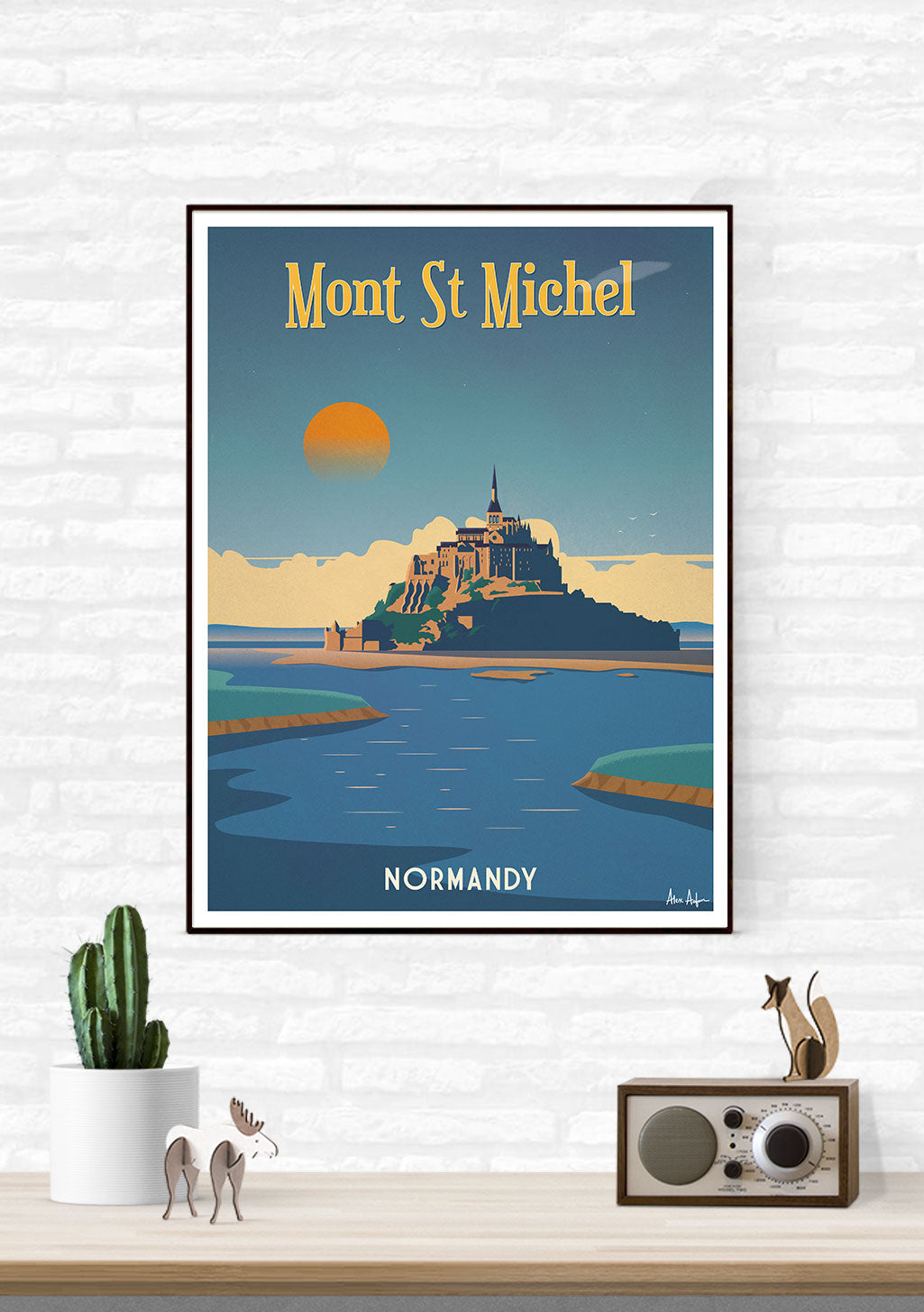Mont St Michel Normandie poster vintage