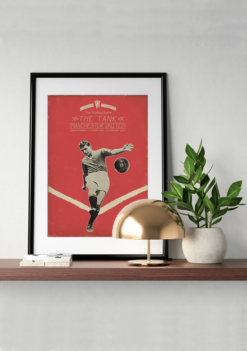 Poster de football Manchester United vintage