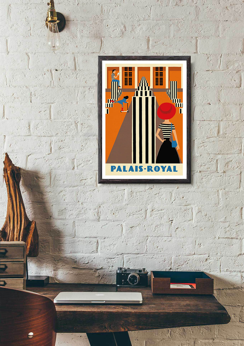 Art déco, Palais-Royal, femmes, bâtiments, orange, vintage, style, design, urbain, classique, rétro, décor