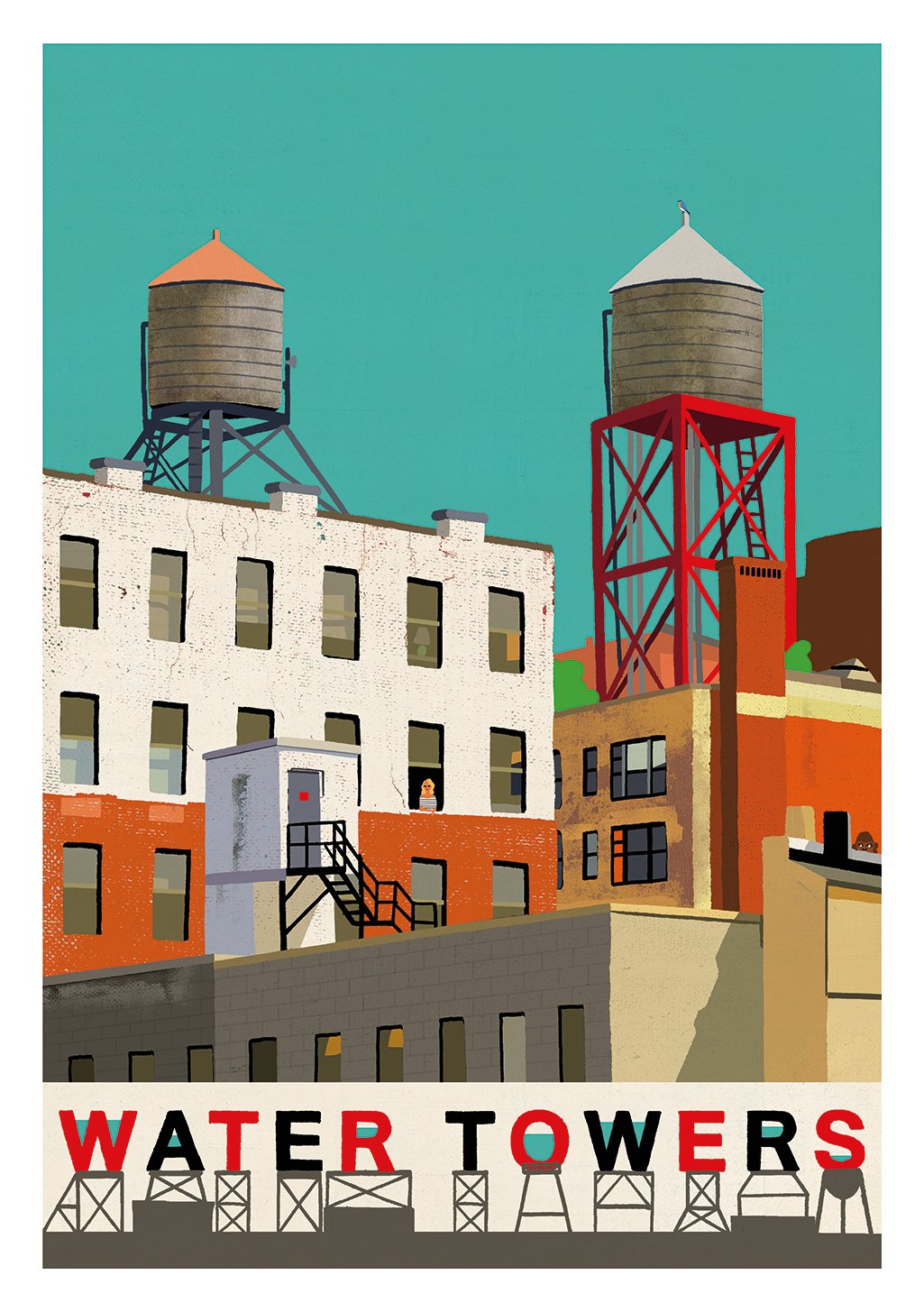 affiche-new-york-paul-thurlby-water-towers-1