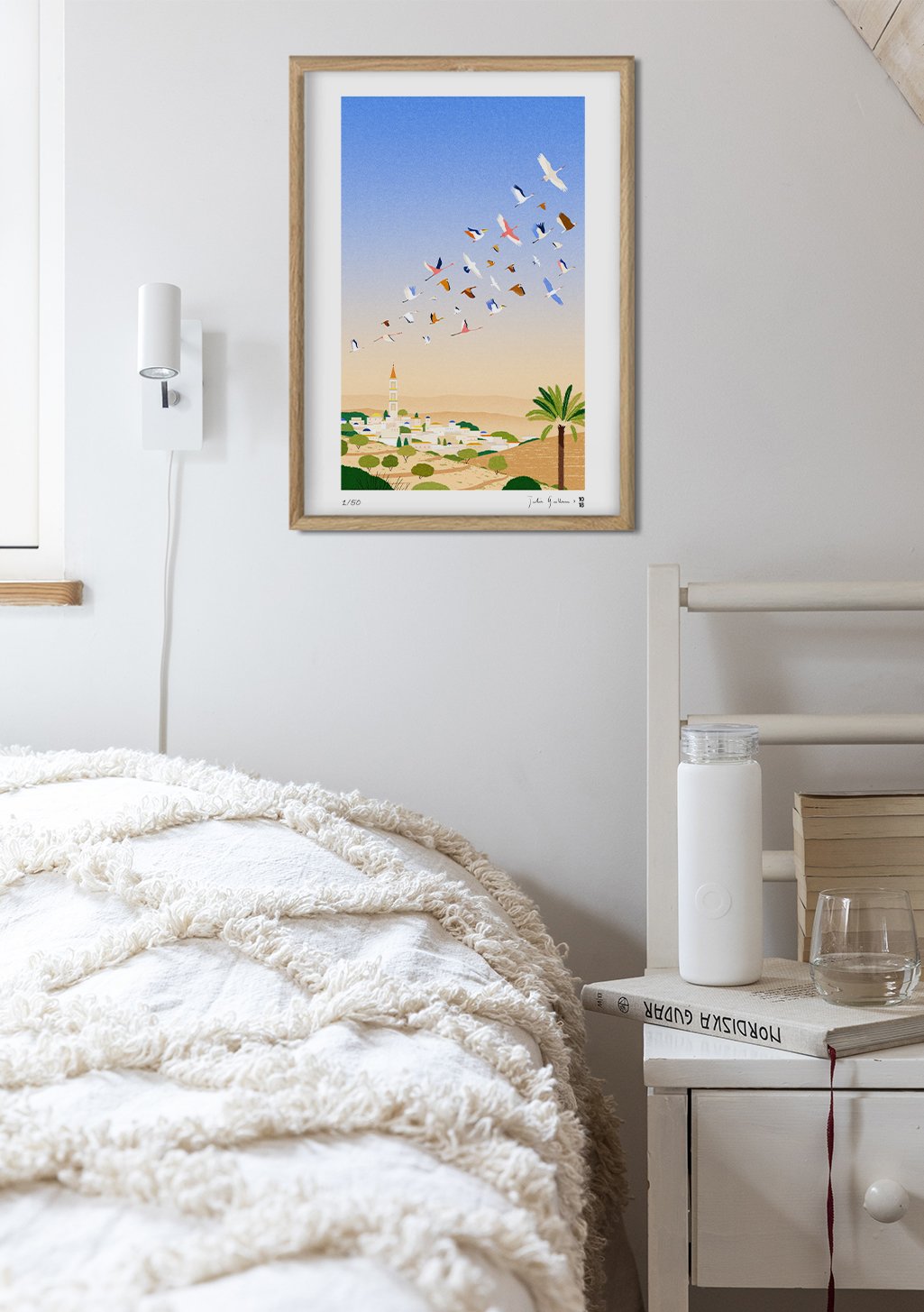 Poster de plage avec cerfs-volants