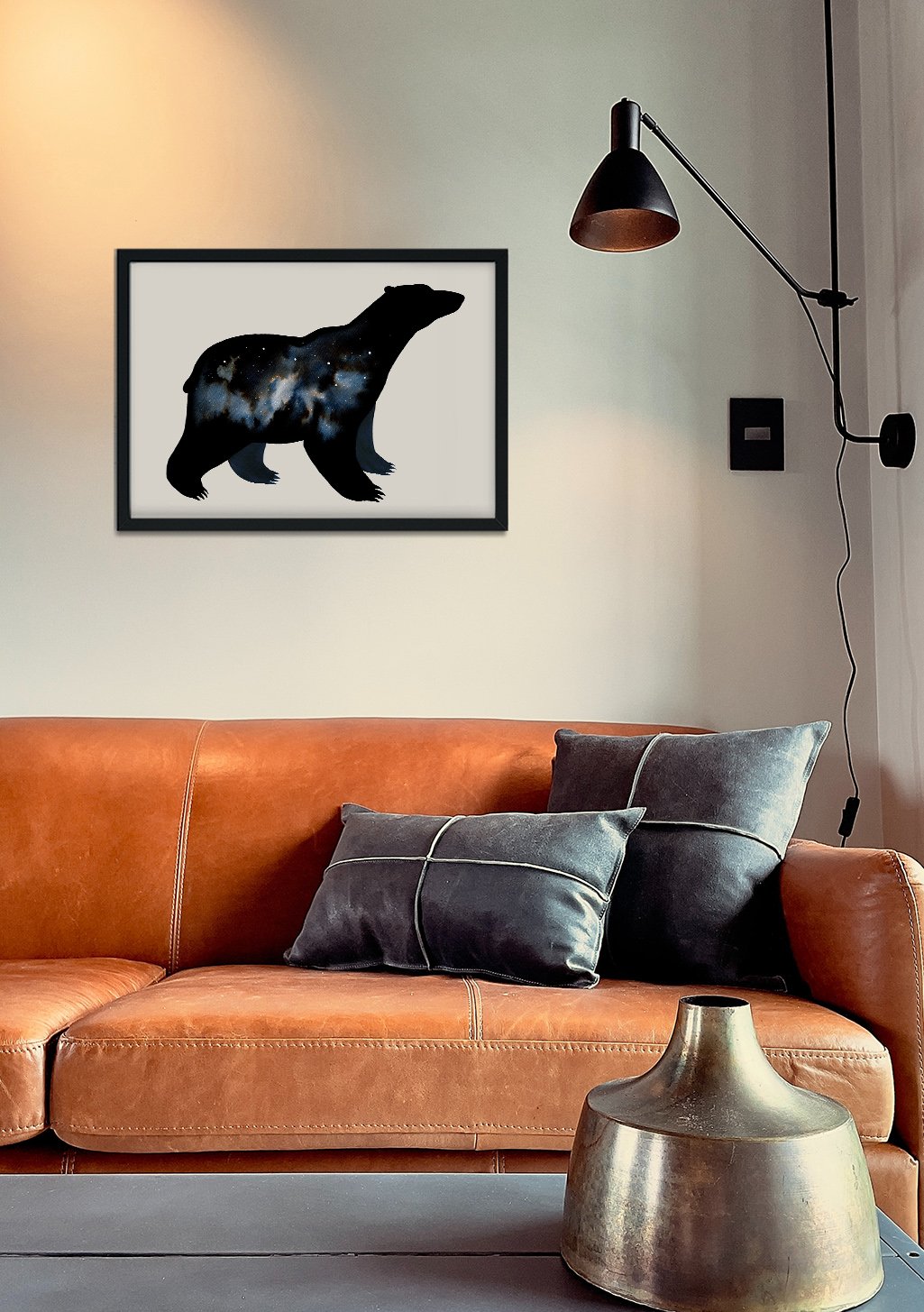 ours noir avec étoiles