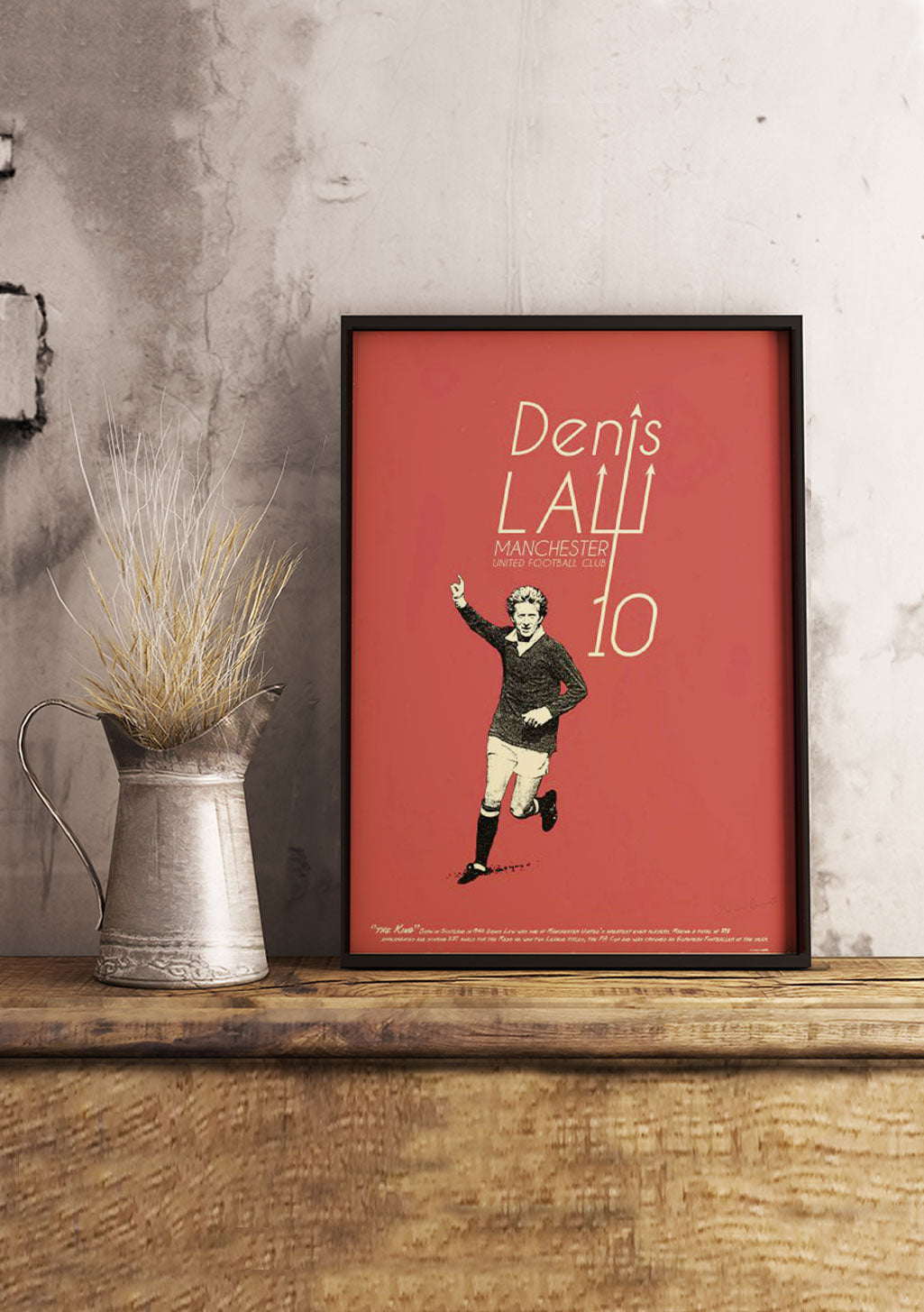 Poster de football ; Joueur ; Manchester United ; Denis Law ; Numéro 10