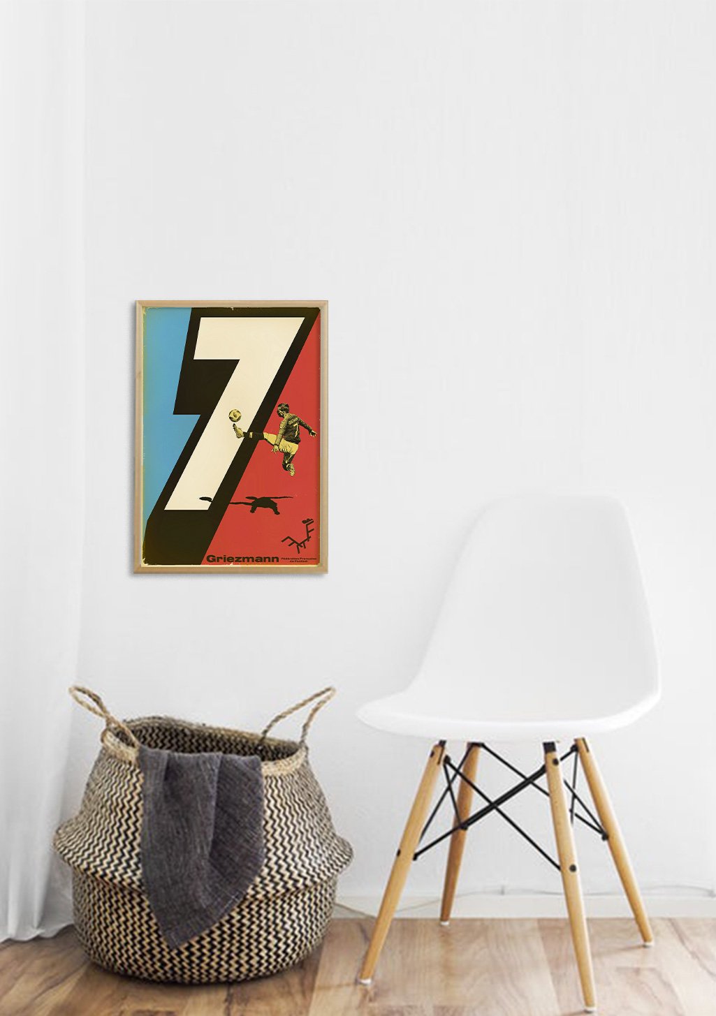 Poster vintage avec un grand Z et des personnages colorés