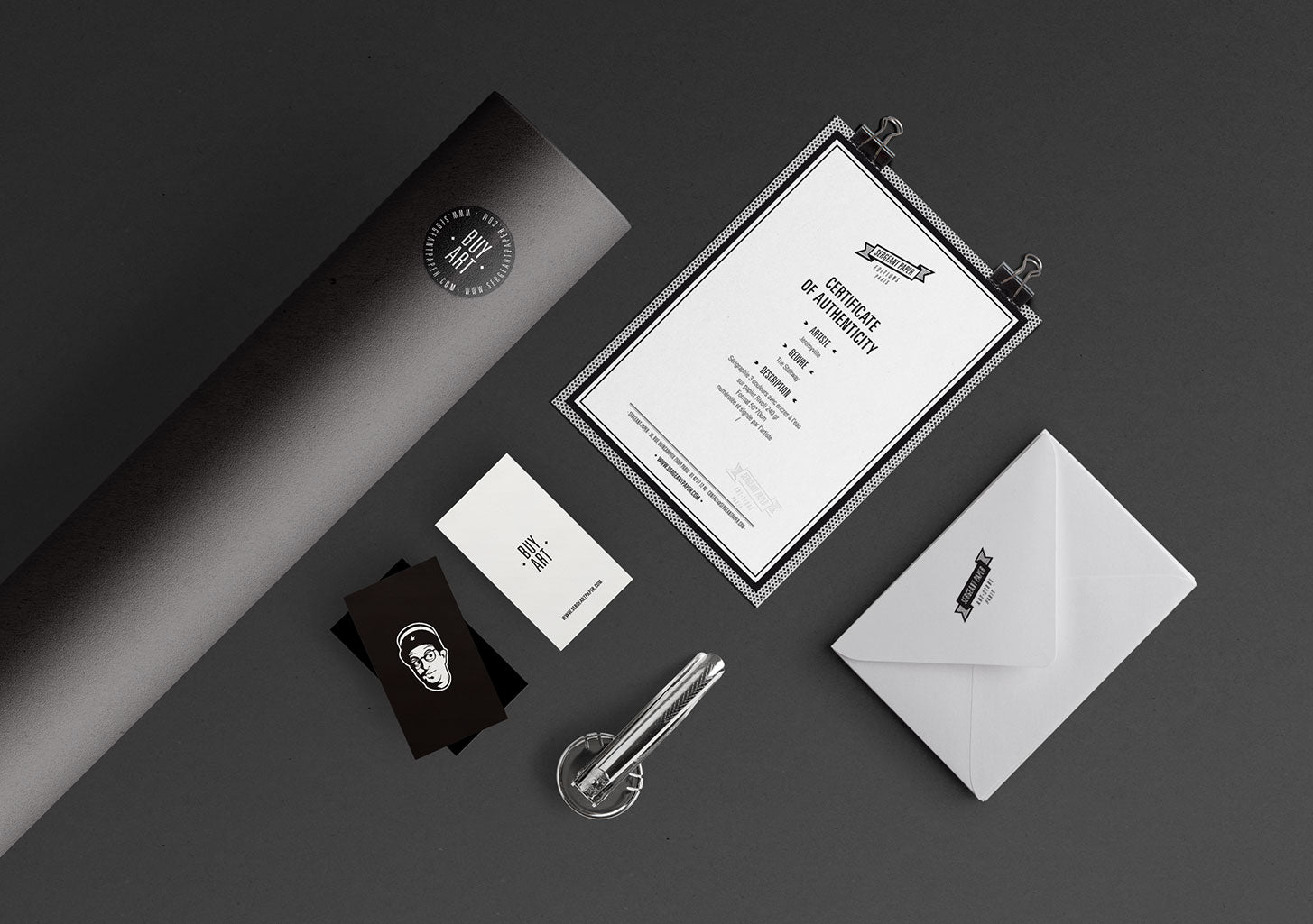 Certificat d'authenticité, Art, Papier, Enveloppe, Cartes de visite, Sceau, Stylo