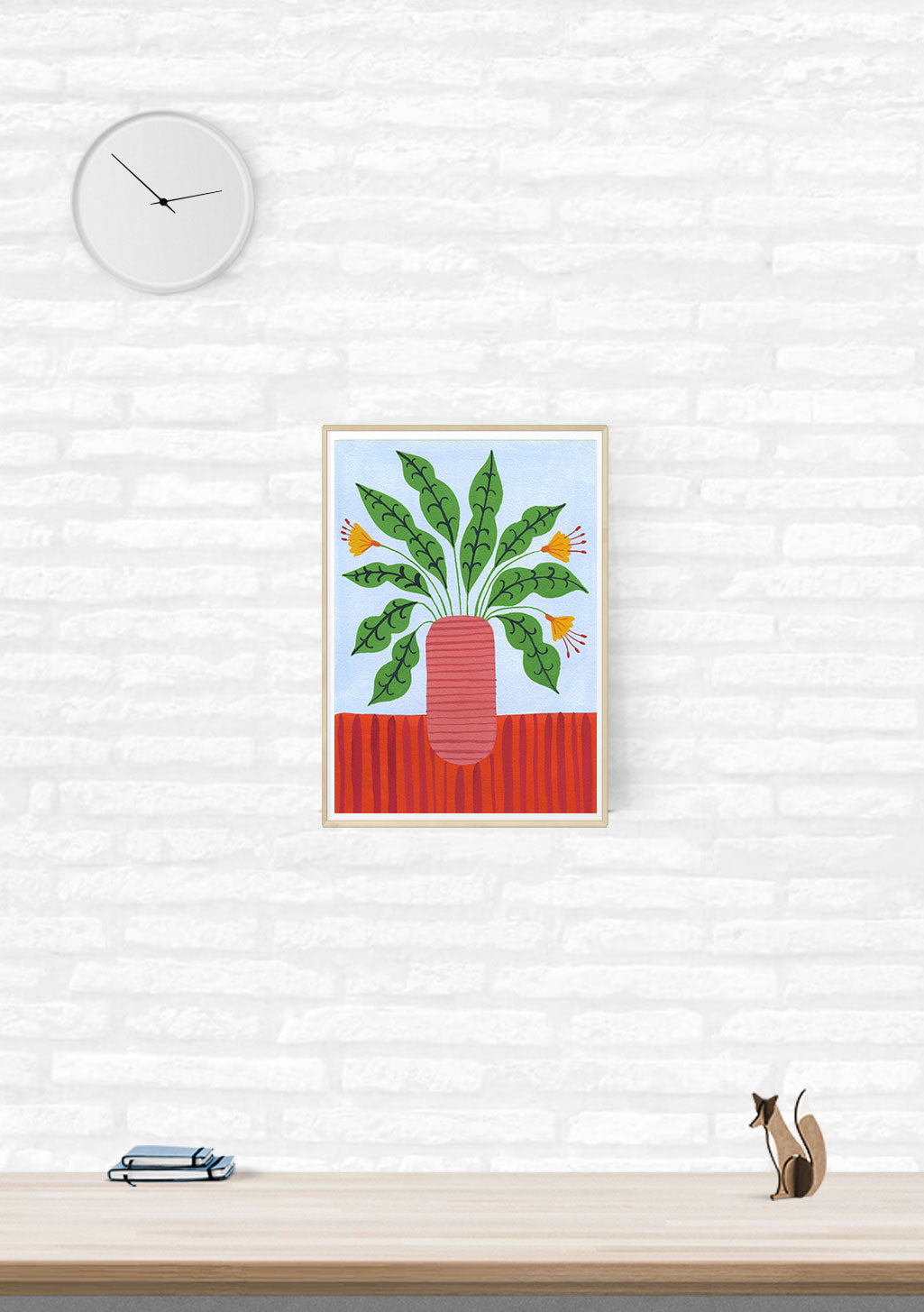 Fleur dans un vase rouge