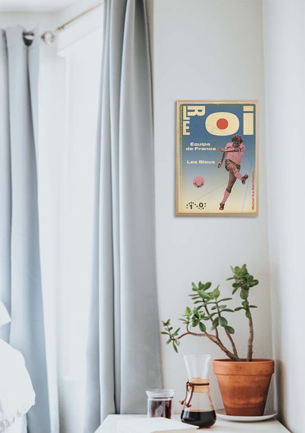 Poster de football avec texte "Équipe de France"