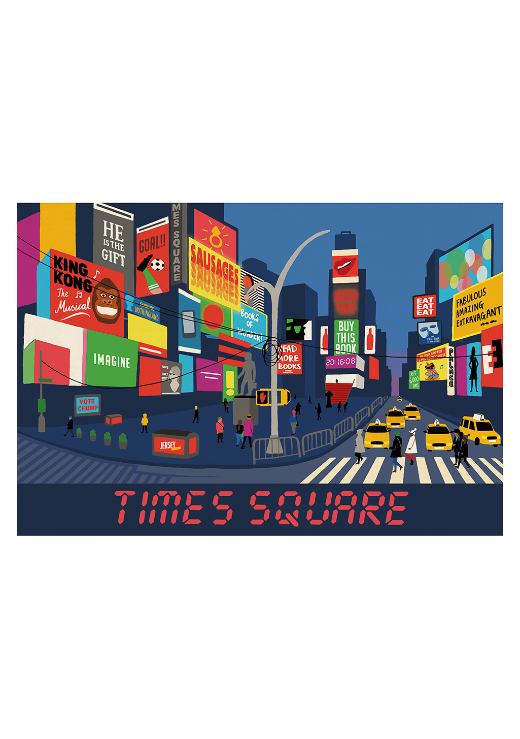 affiche-new-york-paul-thurlby-times-square-1