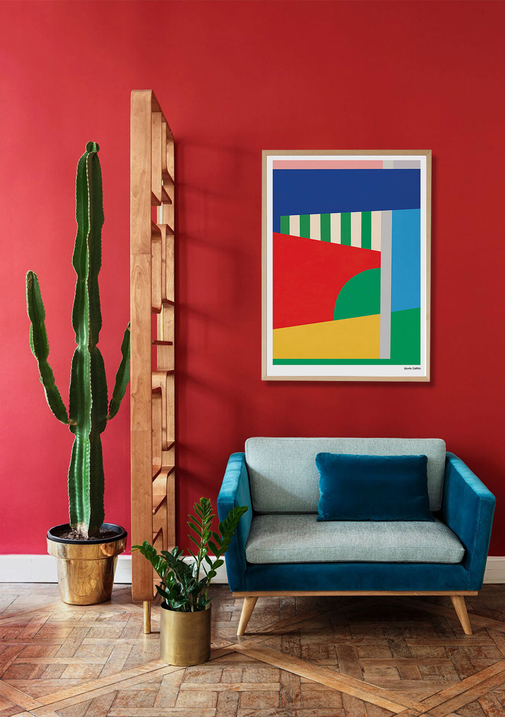 Art abstrait, couleurs vives, formes géométriques