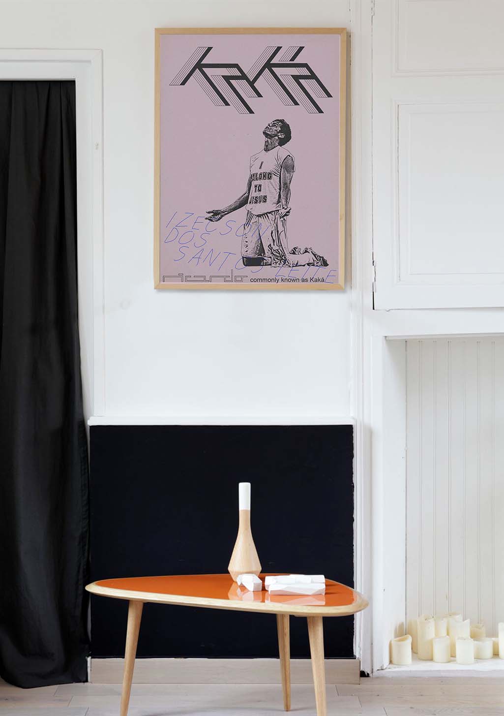 Art moderne, homme stylisé, texte, couleurs vives, design graphique